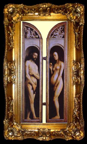 framed  Jan Van Eyck Adam and Eve, ta009-2